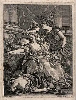 Смерть Клеопатры. Офорт