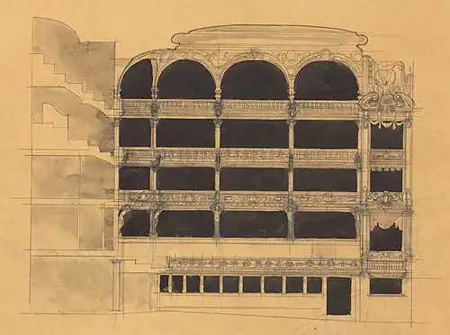 Длинная секция зрительного зала