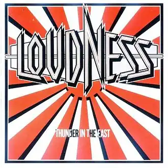 Обложка альбома Loudness «Thunder in the East» (1985)