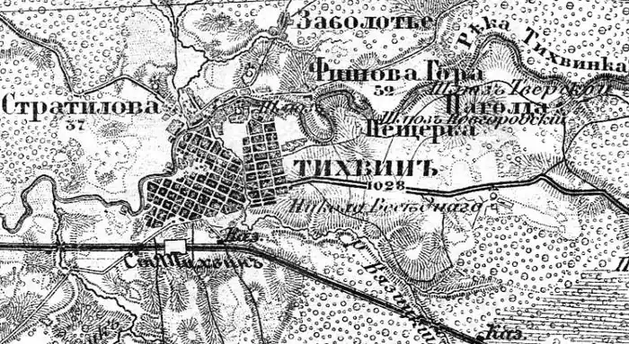 Деревня Заболотье на карте 1913 года