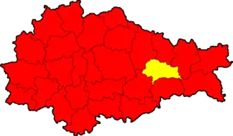 Тимский район на карте