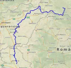 Карта течения Тисы