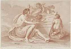 Титульный лист издания «Начала рисования Чиприани, награвированные Ф. Бартолоцци». 1798. Офорт