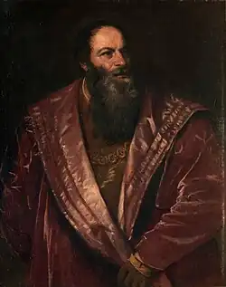 Тициан. Портрет Аретино. 1545. Палаццо Питти