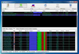Скриншот программы Tixati