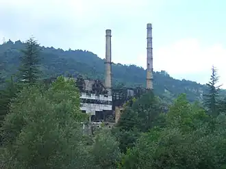 Разрушенная ГРЭС в Ткварчели