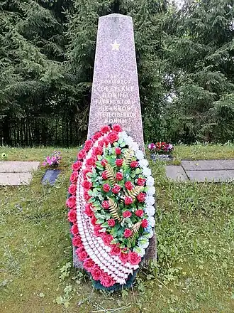 Могила Героя Советского Союза Я. М. Устюжанина