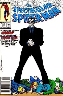 Могильщик на обложке The Spectacular Spider-Man #139 (Июнь, 1988)Художник — Сэл Бушема.