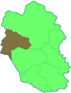 Каинский уезд на карте