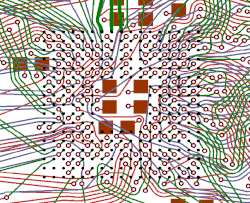Трассировка в области BGA компонента
