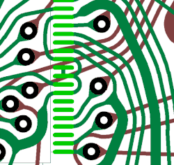 Сужение проводника при подходе к контакту