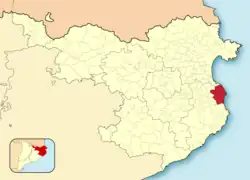 Расположение муниципалитета на карте провинции