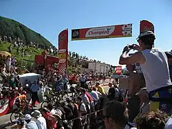 Горный финиш на Col de la Colombière  (7-й этап Тур де Франс 2007 года).