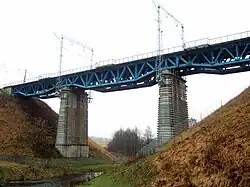 Железнодорожный мост через р. Воке к западу от платформы, 2016