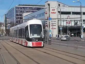 Начало Нарвского шоссе, центр Таллина