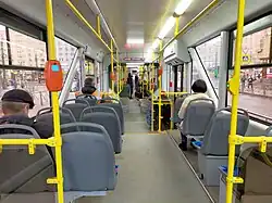 Вид внутри трамвая