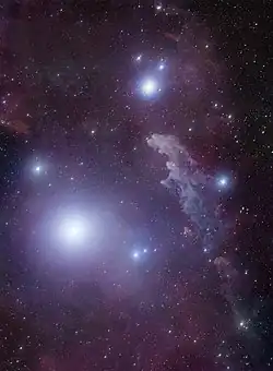 Ригель и туманность IC 2118, которую он подсвечивает