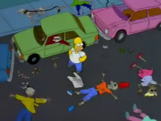 Гомер обнаруживает, что все в Спрингфилде погибли