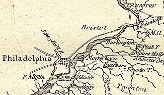 Маунт-Холли на карте 1806 года
