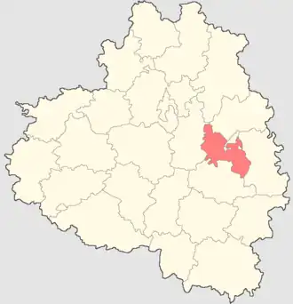 Узловский район на карте