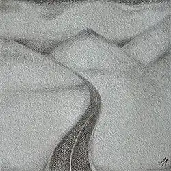 Turn.  2021 graphite pencil on paper  19 х 19 cm The State Hermitage Museum