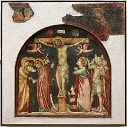 Распятие. 1350-1400. Фреска. Музей Кастельвеккьо, Верона