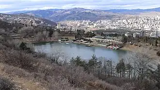 Вид на озеро в январе 2024 года