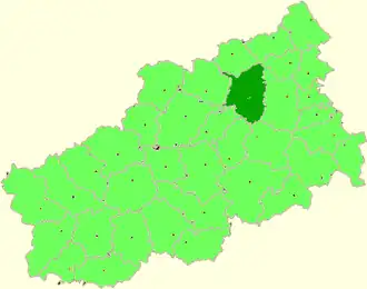 Максатихинский муниципальный округ на карте