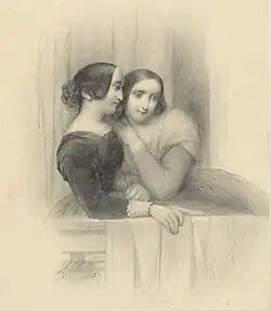 Две дамы на балконе.