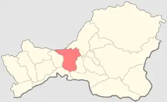 Улуг-Хемский кожуун на карте