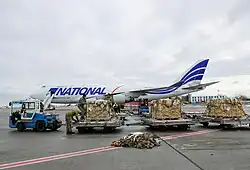 Boeing 747 авиакомпании National airlines, поставки военной помощи от США, январь-февраль 2022 года