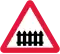 Level crossing with barrier or gate ahead