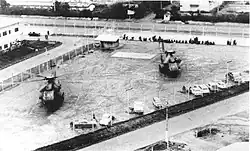 Вертолёты CH-53 Корпуса морской пехоты США в посадочной зоне 38