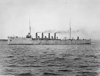 «Бирмингем» в 1908 году, предположительно во время испытаний