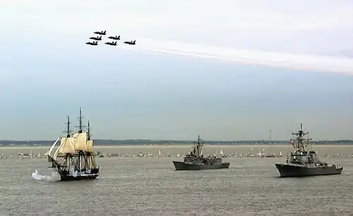 USS Constitution под парусами, 1997 год
