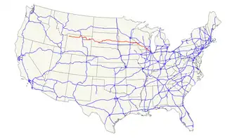 АСШ 14 в сети системы автомагистралей США