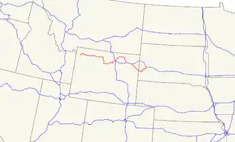 АСШ 16 в сети системы автомагистралей США