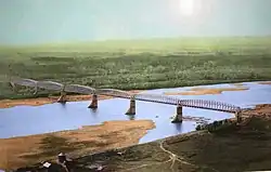 Вид на мост с Водонапорной башни. 1915 год