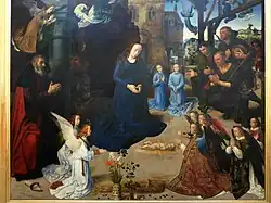 Хуго Ван дер Гус. Алтарь Портинари. Центральная створка. 1477—1478. Дерево, масло