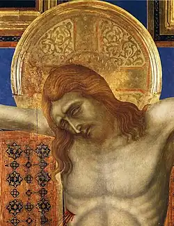 Расписной крест базилики Санта-Мария-деи-Серви, Сиена. Деталь