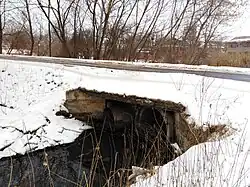 Место погружения ручья в коллектор