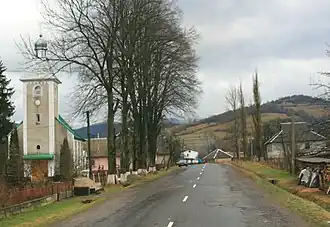 Центральная улица в селе Луг