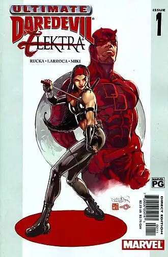 Обложка Ultimate Daredevil and Elektra #1Художник — Сальвадор Ларрока.