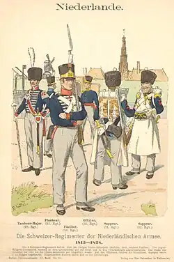 Униформа швейцарских полков нидерландской армии (1815—1828)