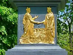 Польша и Литва. Барельеф, изображающий Люблинскую унию