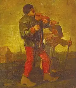 Неизвестный художник круга Браувера. Слепой музыкант