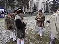 Румынские колядочники в традиционных одеждах.