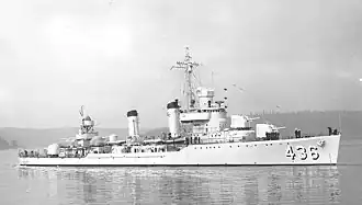 эсминец USS Monssen (DD-436) типа «Гливс»