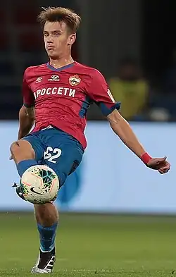 Карпов в составе ЦСКА в 2019 г.