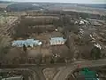 Вид на флигель и конюшню, аэрофотосъёмка, 2017 год